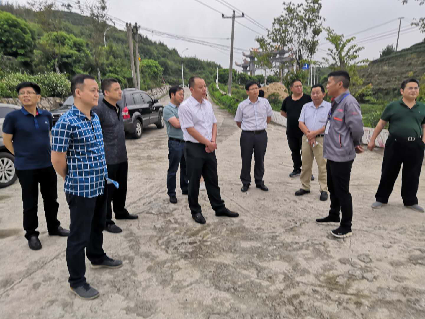 福建省三明寧化縣副書記一行考察我司廈門市同安區軍營村分散式生活垃圾熱氣化處理項目